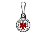 Medic Alert Peanut Allergy - Zipper Pull, Luggage Tag, Backpack Tag Butch's Badges