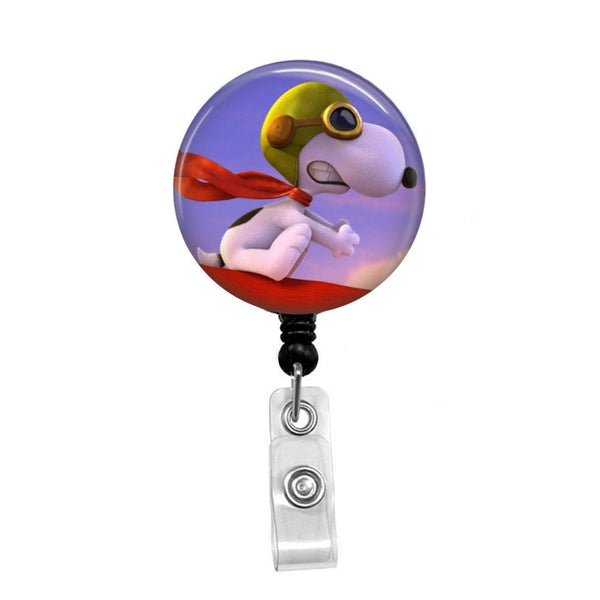 Snoopy, "Red Baron" Attack - Retractable Badge Holder - Badge Reel - Lanyards - Stethoscope Tag / Style Butch's Badges
