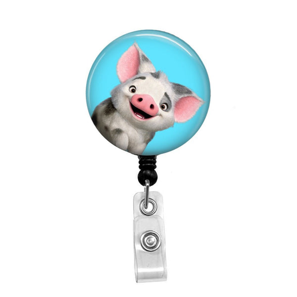 Cartoon Pig Badge Reel