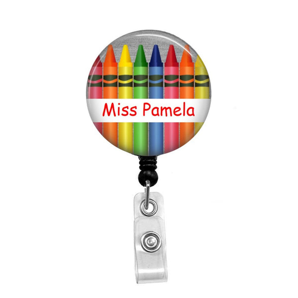 Teacher's Personalized Badge - Retractable Badge Holder - Badge Reel -  Lanyards - Stethoscope Tag – Butch's Badges